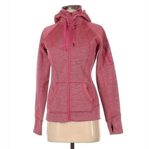 Athleta Zip-up Marron/Pink Hoodie